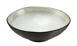 Bol à salade rond blanc grès émaillé Ø 24 cm Shadow - MEDARD DE NOBLAT Clearance