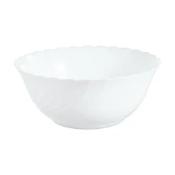 Bol à salade rond blanc verre opal Ø 23,9 cm Trianon - ARCOROC