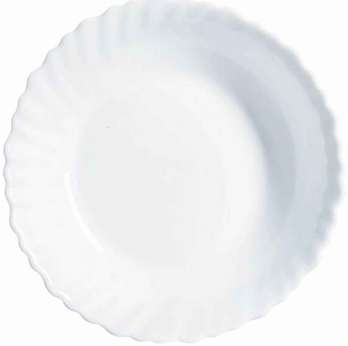 Bol à salade rond blanc verre opal Ø 18 cm Feston - LUMINARC