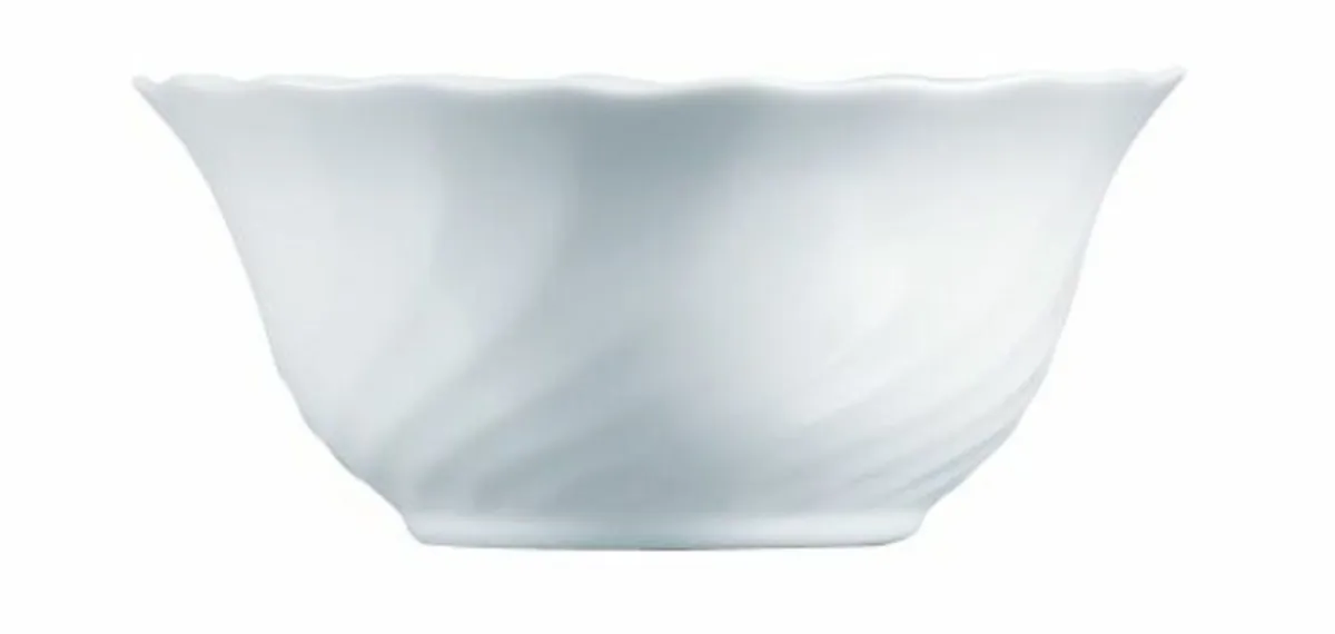 Bol à salade rond blanc verre opal Ø 12,6 cm Trianon - ARCOROC Outlet