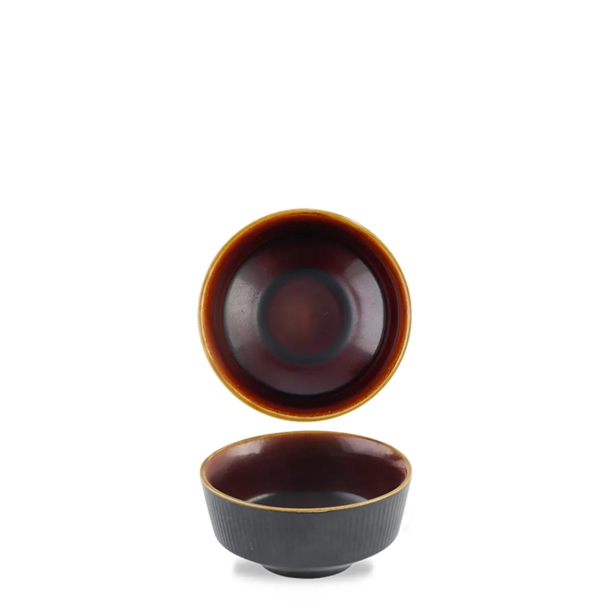 Bol à soupe rond Tokyo Black porcelaine vitrifiée Ø 13 cm Nourish Tokyo - CHURCHILL New