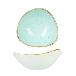CHURCHILL Bol triangulaire bleu porcelaine vitrifiée 15,3 cm Stonecast Duck Egg Outlet