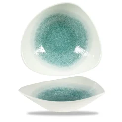 CHURCHILL Bol triangulaire Jade porcelaine vitrifiée 23,5 cm Raku Jade Outlet