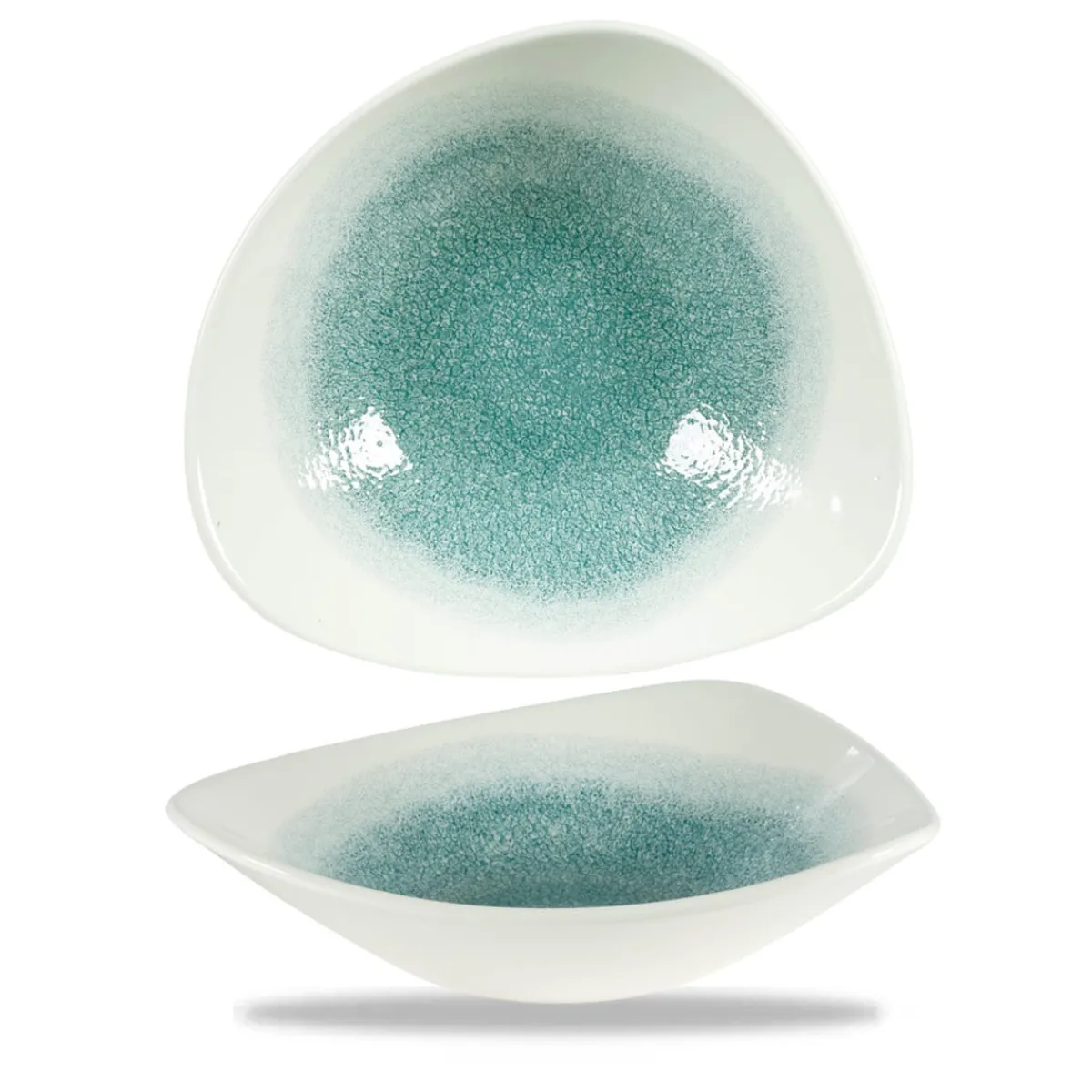 CHURCHILL Bol triangulaire Jade porcelaine vitrifiée 23,5 cm Raku Jade Outlet
