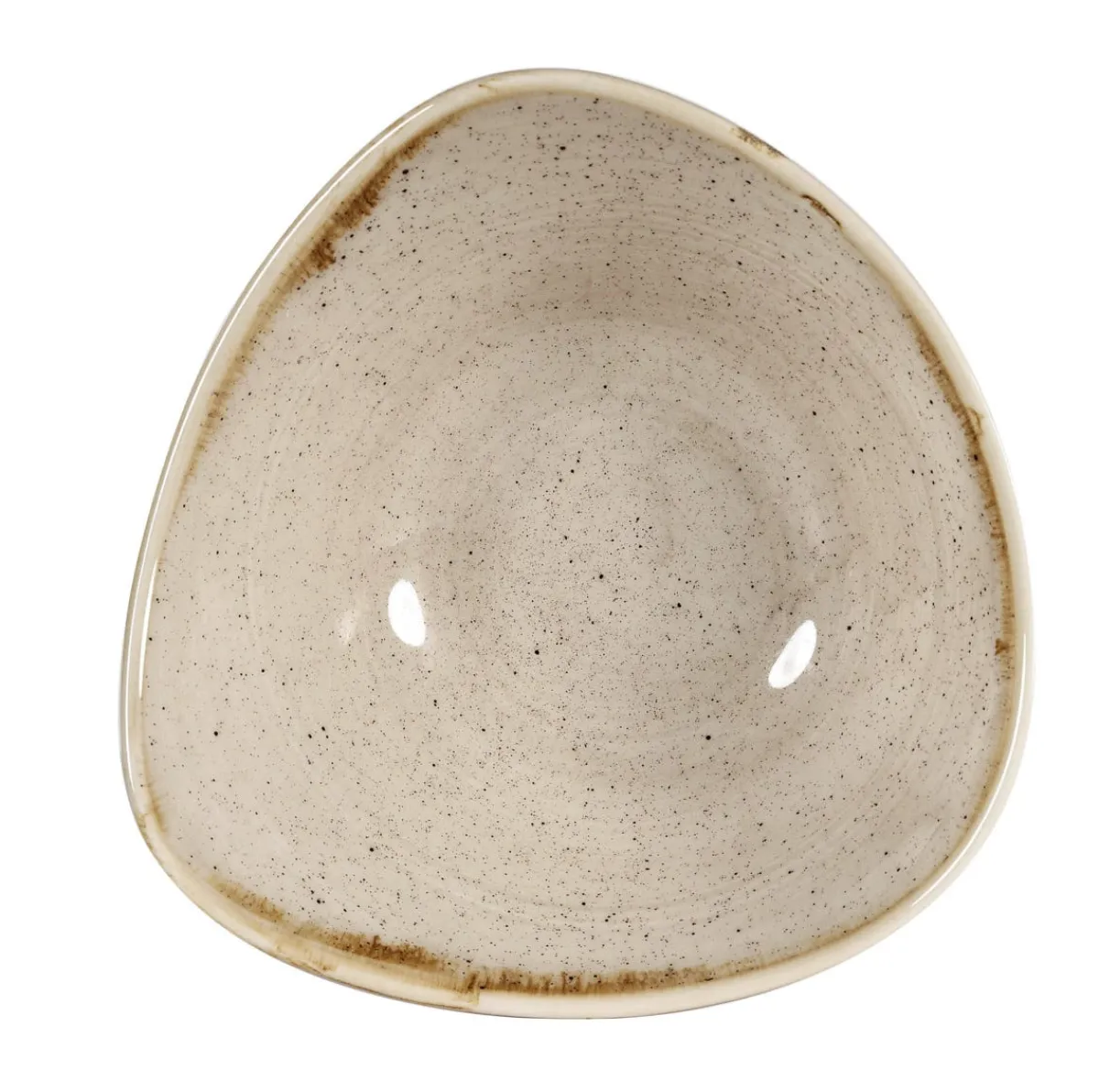 Bol triangulaire Nutmeg Cream porcelaine vitrifiée 18,5x18,5 cm Stonecast Nutmeg - CHURCHILL Discount