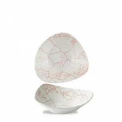 Bol triangulaire orange porcelaine vitrifiée 18,5x18,5 cm Kintsugi Corail - CHURCHILL