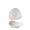 CHURCHILL Bol triangulaire orange porcelaine vitrifiée 23,5x23,5 cm Kintsugi Corail Outlet