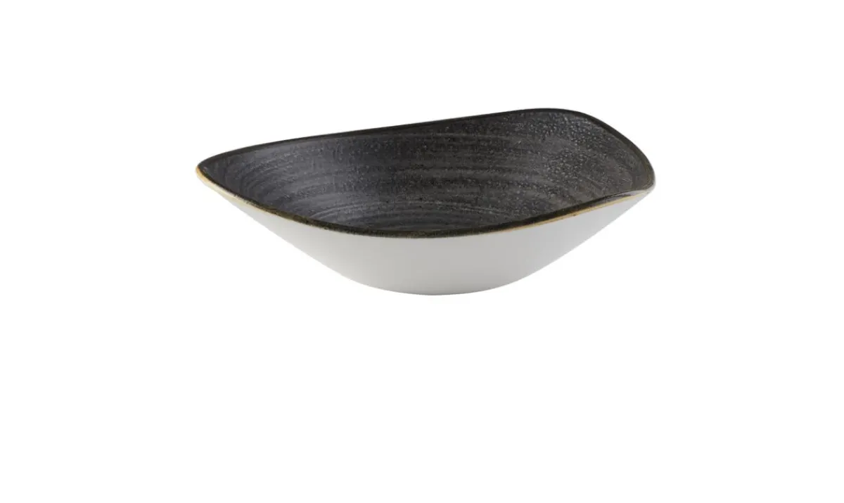 Bol triangulaire Raw Black porcelaine vitrifiée 23,5x23,5 cm Stonecast Raw - CHURCHILL Clearance