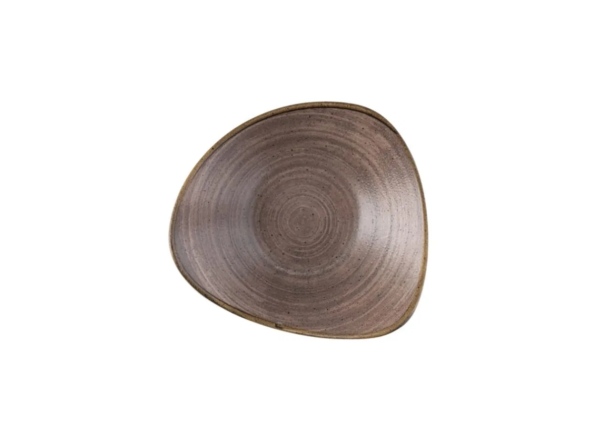 Bol triangulaire Raw Brown porcelaine vitrifiée 23,5x23,5 cm Stonecast Raw - CHURCHILL Discount