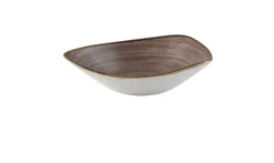Bol triangulaire Raw Brown porcelaine vitrifiée 23,5x23,5 cm Stonecast Raw - CHURCHILL Discount