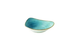 CHURCHILL Bol triangulaire Raw Teal porcelaine vitrifiée 23,5x23,5 cm Stonecast Raw Discount