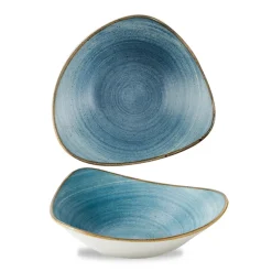 CHURCHILL Bol triangulaire Raw Teal porcelaine vitrifiée 23,5x23,5 cm Stonecast Raw Discount