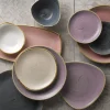 Bol triangulaire Rustic Teal porcelaine vitrifiée 23,5x23,5 cm Stonecast Patina - CHURCHILL Outlet