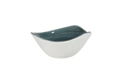 CHURCHILL Bol triangulaire Rustic Teal porcelaine vitrifiée 15,3x15,3 cm Stonecast Patina Clearance