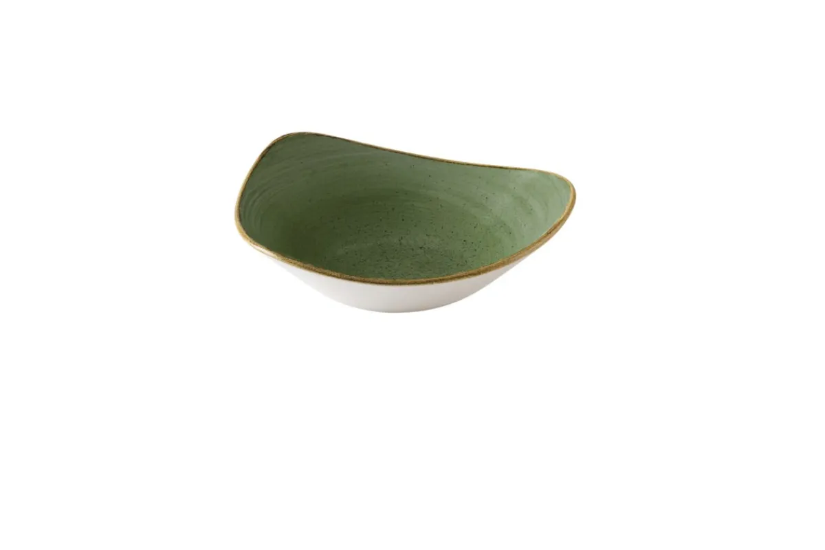 CHURCHILL Bol triangulaire Sorrel Green porcelaine vitrifiée 23,5 cm Stonecast Sorrel Hot