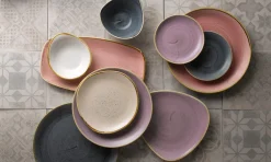 Bol triangulaire Vintage Copper porcelaine vitrifiée 15,3x15,3 cm Stonecast Patina - CHURCHILL Discount