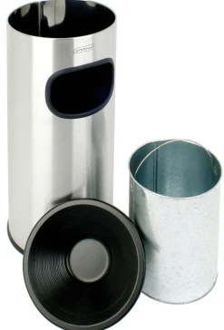 Borne cendrier inox 18/0 25x25x65 cm - PROBBAX Discount