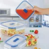 LUMINARC Boîte avec couvercle carré transparent verre trempé 12 cm Pure Box Active Hot
