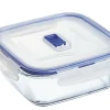 LUMINARC Boîte avec couvercle carré transparent verre trempé 17,64 cm Pure Box Active Clearance