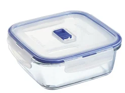 LUMINARC Boîte avec couvercle carré transparent verre trempé 17,64 cm Pure Box Active Clearance