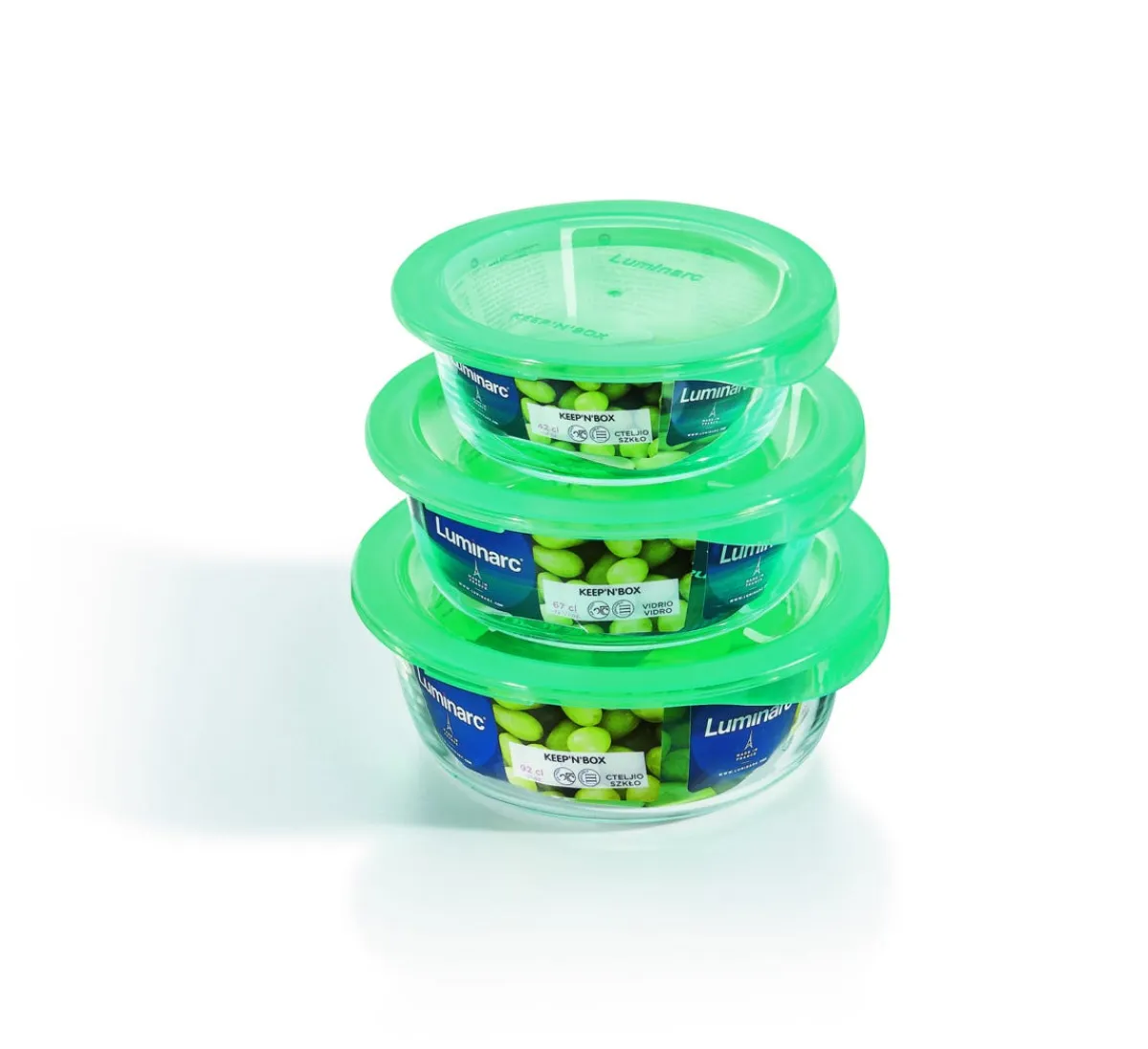 Boîte avec couvercle hermétique rond transparent verre trempé Ø 17,5 cm Keep'n Box - LUMINARC Outlet