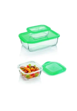 Boîte avec couvercle hermétique rectangulaire transparent verre trempé 14 cm Keep'n Box - LUMINARC Outlet