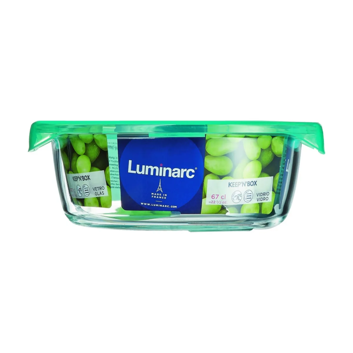 Boîte avec couvercle hermétique rond transparent verre trempé Ø 15,9 cm Keep'n Box - LUMINARC Hot