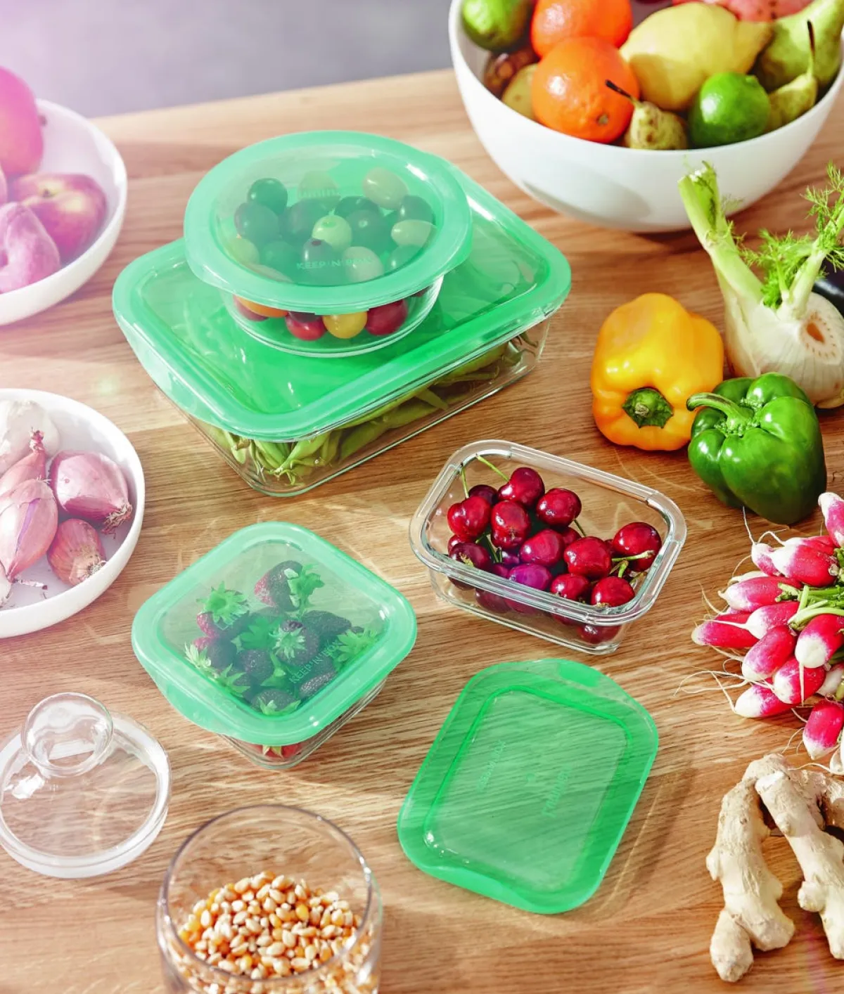 Boîte avec couvercle hermétique rond transparent verre trempé Ø 15,9 cm Keep'n Box - LUMINARC Hot