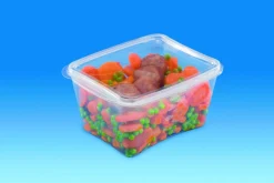 Boîte avec couvercle rectangulaire transparent 15,8x13x5,5 cm 90 cl Prestipack (30 pièces) - ALPHAFORM Hot