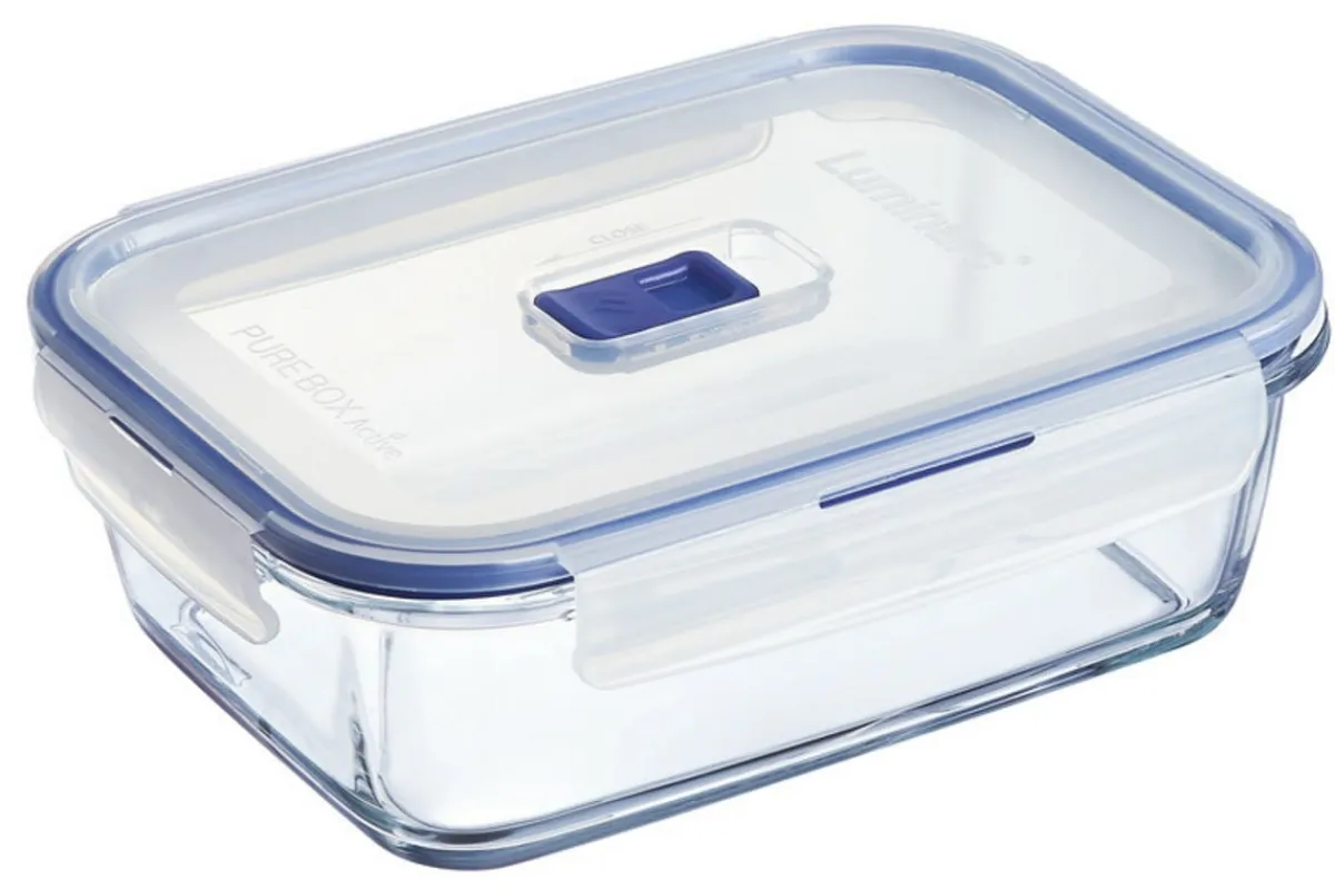 LUMINARC Boîte avec couvercle rectangulaire transparent verre trempé 20,55 cm Pure Box Active Discount