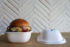 Boîte à burger blanc 15x15x10,5 cm Eko - COOKPLAY Online
