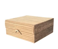 Boîte carré 20x20x9 cm Oxstal (16 pièces) - EARTH ESSENTIALS