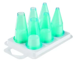 Boîte de 6 douilles unies plastique Ø 3,5 cm 6 cm (6 pièces) - Aucune Sale