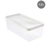 GILAC Boîte hermétique Avec couvercle blanc plastique 22x11x7,5 cm 1,2 L fond plein parois pleines Best