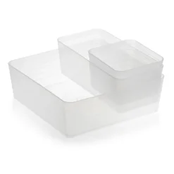 GILAC Boîte hermétique Avec couvercle blanc plastique 22x22x7,5 cm 2,5 L fond plein parois pleines Online