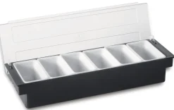 PRO.COOKER Boîte à épices plastique noir 49x16x11 cm Avec couvercle Best