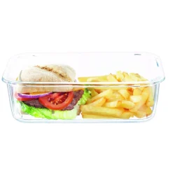 ARCOROC Boîte rectangulaire transparent verre trempé 14 cm Food Box Clearance