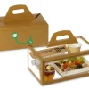 Boîte repas marron 30,5x19x13 cm (50 pièces) - ALPHAFORM Hot