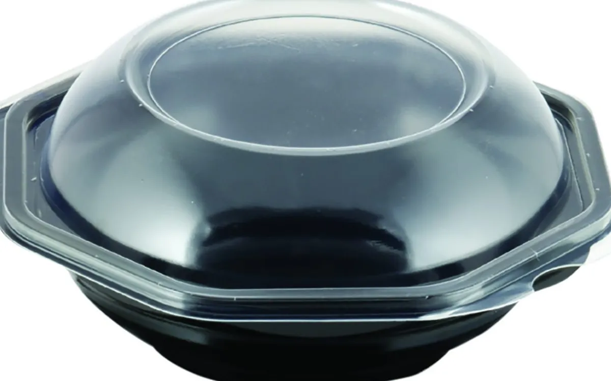 Boîte rond noir Ø 23 cm 7,2 cm 105 cl Octaview (170 pièces) - DUNI Outlet