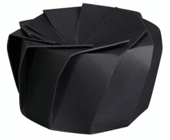 Boîte traiteur rond noir Ø 15 cm 8 cm 1100 ml Lotus (100 pièces) - LELU New