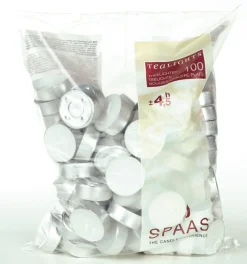 Bougie chauffe plat rond blanc Ø 3,9 cm 1,35 cm (100 pièces) - SPAAS Sale