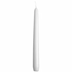Bougie flambeau conique blanc Ø 2,5 cm 25 cm (50 pièces) - SPAAS Discount