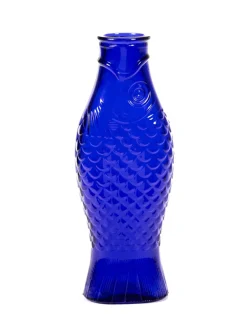 Bouteille irrégulier bleu verre 1 L Fish&fish - SERAX Best