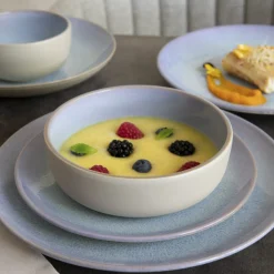 ACCOLADE Bowl rond bleu porcelaine Ø 16 cm Azure Online
