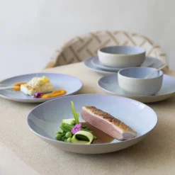 ACCOLADE Bowl rond bleu porcelaine Ø 16 cm Azure Online