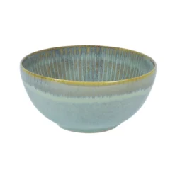 Bowl rond bleu vert grès émaillé Ø 14 cm Lotus - ACCOLADE Discount