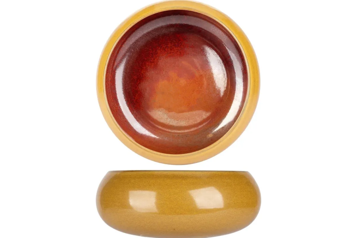 Bowl rond jaune porcelaine Ø 20 cm Elements Mustard - PROOF Discount