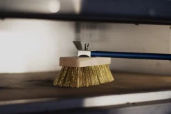 Brosse pour four à pizza laiton 20x6 cm manche 150 cm - GI METAL New