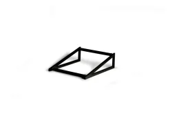 Cadre réhausseur pour plateau de présentation acier noir 31,5x26,5x9,7 cm Flow - CRASTER New