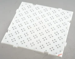 Caillebotis carré blanc plastique 50x50x2,2 cm - GILAC Sale